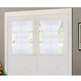 Max White French Door Curtain Panel Rod Pocket Blackout Curtains W137xL102cm - Aladdin Shoppers