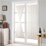 Max White French Door Curtain Panel Rod Pocket Blackout Curtains W64xL102cm - Aladdin Shoppers