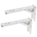 Max White Paint Foldable L Shape Wall Mount Shelf Bracket Hanging Holder Size 1 - Aladdin Shoppers