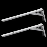 Max White Paint Foldable L Shape Wall Mount Shelf Bracket Hanging Holder Size 4 - Aladdin Shoppers