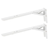 Max White Paint Foldable L Shape Wall Mount Shelf Bracket Hanging Holder Size 4 - Aladdin Shoppers