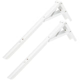 Max White Paint Foldable L Shape Wall Mount Shelf Bracket Hanging Holder Size 4 - Aladdin Shoppers