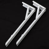 Max White Paint Foldable L Shape Wall Mount Shelf Bracket Hanging Holder Size 4 - Aladdin Shoppers