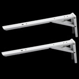 Max White Paint Foldable L Shape Wall Mount Shelf Bracket Hanging Holder Size 4 - Aladdin Shoppers