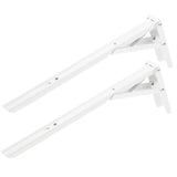 Max White Paint Foldable L Shape Wall Mount Shelf Bracket Hanging Holder Size 4 - Aladdin Shoppers