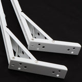 Max White Paint Foldable L Shape Wall Mount Shelf Bracket Hanging Holder Size 4 - Aladdin Shoppers