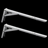 Max White Paint Foldable L Shape Wall Mount Shelf Bracket Hanging Holder Size 4 - Aladdin Shoppers