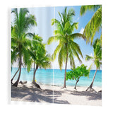 Max Window Curtain Kitchen Bathroom Drape 170x200cm Coconut Tree - Aladdin Shoppers