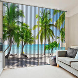 Max Window Curtain Kitchen Bathroom Drape 170x200cm Coconut Tree - Aladdin Shoppers