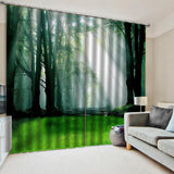 Max Window Curtain Kitchen Bathroom Drape 170x200cm Morning Forest - Aladdin Shoppers