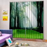 Max Window Curtain Kitchen Bathroom Drape 170x200cm Morning Forest - Aladdin Shoppers