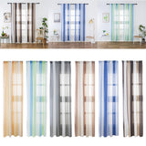 Max Window Sheer Curtains Rod Pocket Faux Linen Voile Curtains 100x200cm Color_1 - Aladdin Shoppers