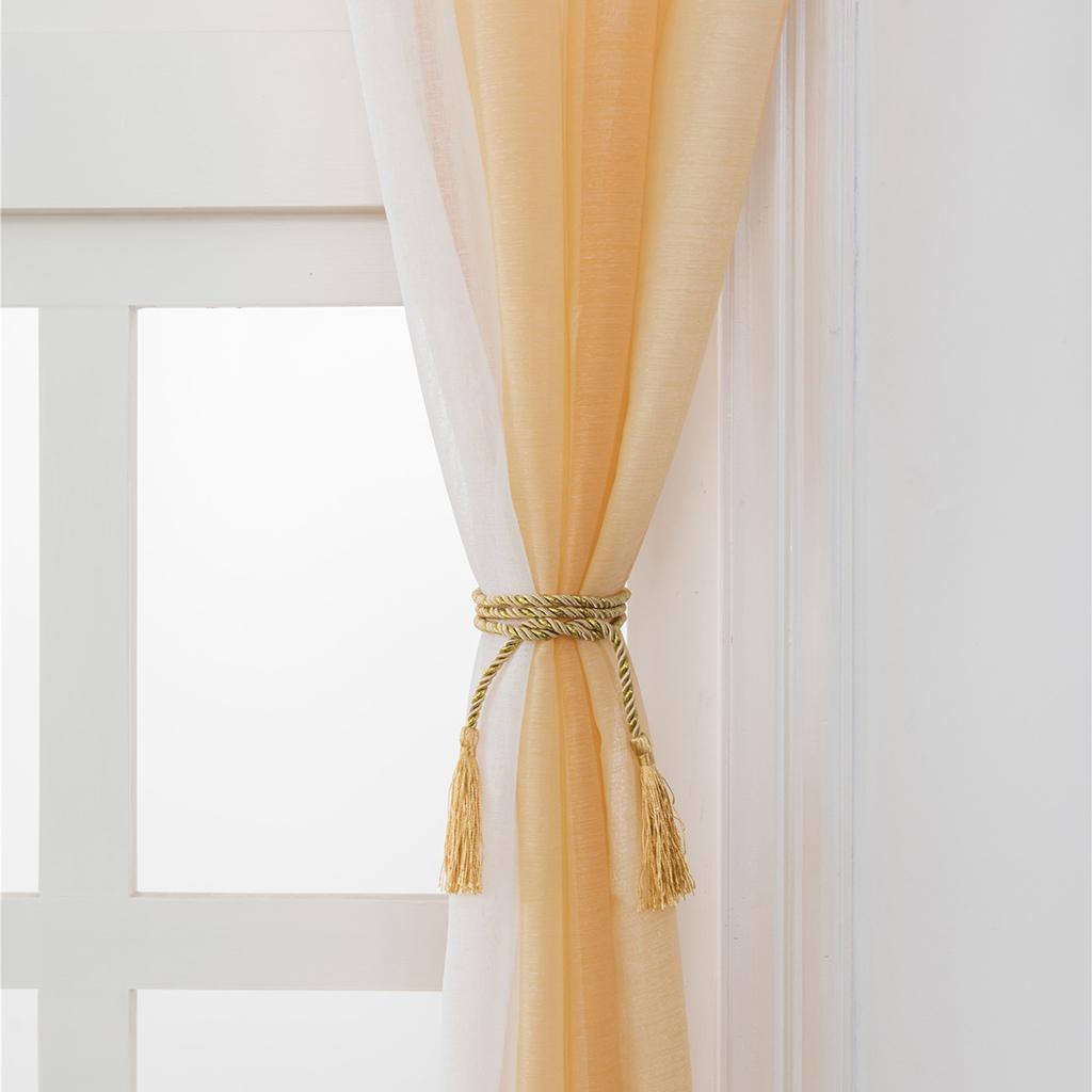 Max Window Sheer Curtains Rod Pocket Faux Linen Voile Curtains 100x200cm Color_1 - Aladdin Shoppers