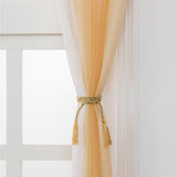Max Window Sheer Curtains Rod Pocket Faux Linen Voile Curtains 100x200cm Color_1 - Aladdin Shoppers
