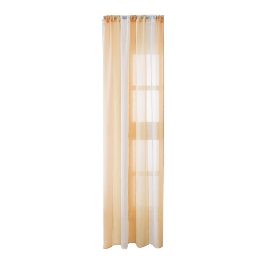 Max Window Sheer Curtains Rod Pocket Faux Linen Voile Curtains 100x200cm Color_1 - Aladdin Shoppers