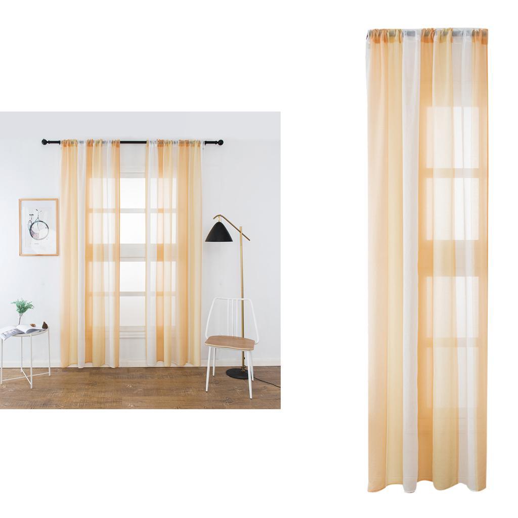 Max Window Sheer Curtains Rod Pocket Faux Linen Voile Curtains 100x200cm Color_1 - Aladdin Shoppers