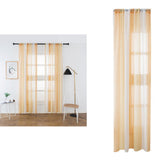 Max Window Sheer Curtains Rod Pocket Faux Linen Voile Curtains 100x200cm Color_1 - Aladdin Shoppers
