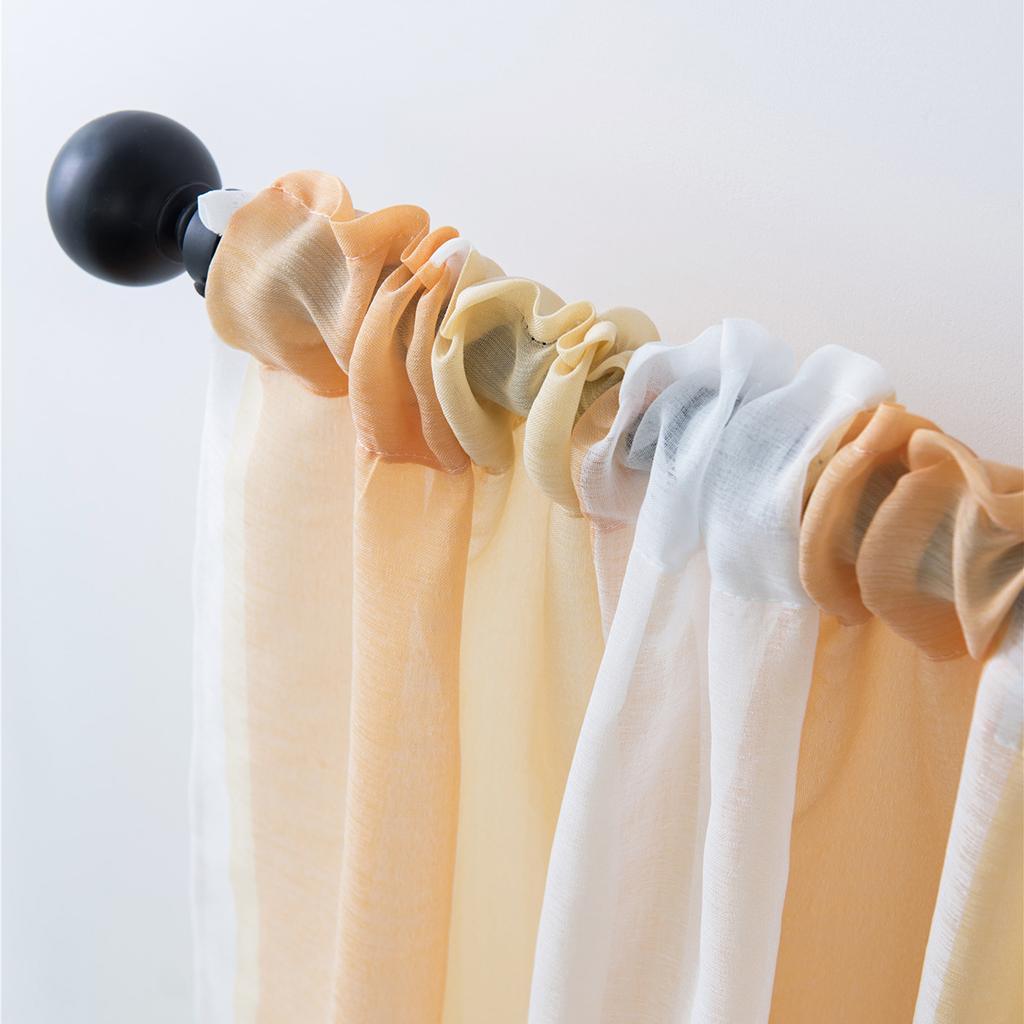 Max Window Sheer Curtains Rod Pocket Faux Linen Voile Curtains 100x200cm Color_1 - Aladdin Shoppers
