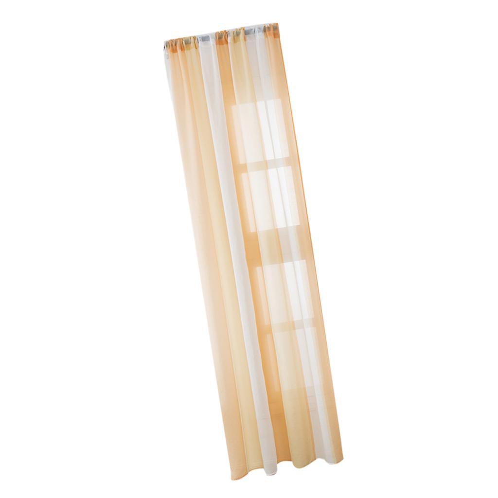 Max Window Sheer Curtains Rod Pocket Faux Linen Voile Curtains 100x200cm Color_1 - Aladdin Shoppers