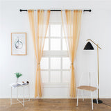 Max Window Sheer Curtains Rod Pocket Faux Linen Voile Curtains 100x200cm Color_1 - Aladdin Shoppers