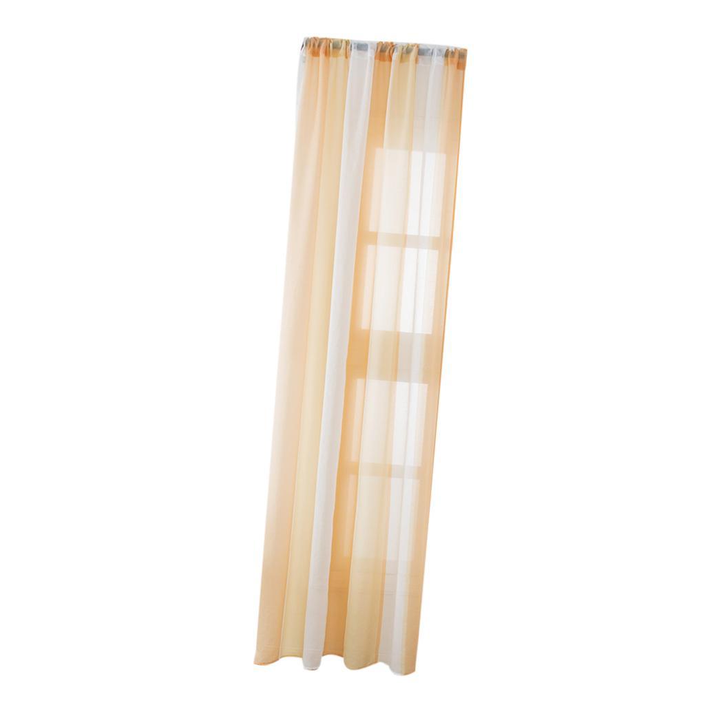 Max Window Sheer Curtains Rod Pocket Faux Linen Voile Curtains 100x200cm Color_1 - Aladdin Shoppers
