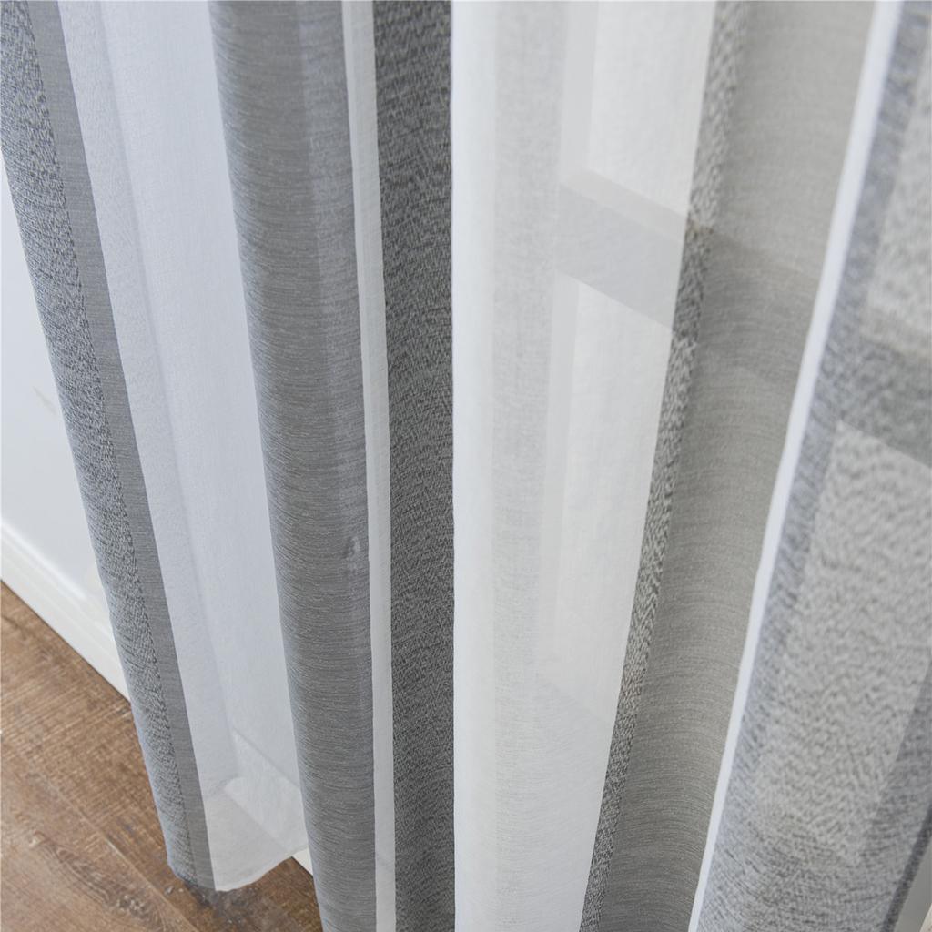 Max Window Sheer Curtains Rod Pocket Faux Linen Voile Curtains 100x200cm Color_3 - Aladdin Shoppers