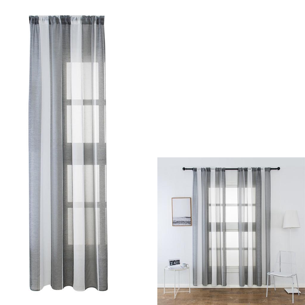 Max Window Sheer Curtains Rod Pocket Faux Linen Voile Curtains 100x200cm Color_3 - Aladdin Shoppers