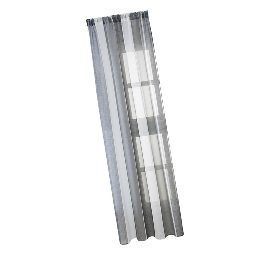 Max Window Sheer Curtains Rod Pocket Faux Linen Voile Curtains 100x200cm Color_3 - Aladdin Shoppers