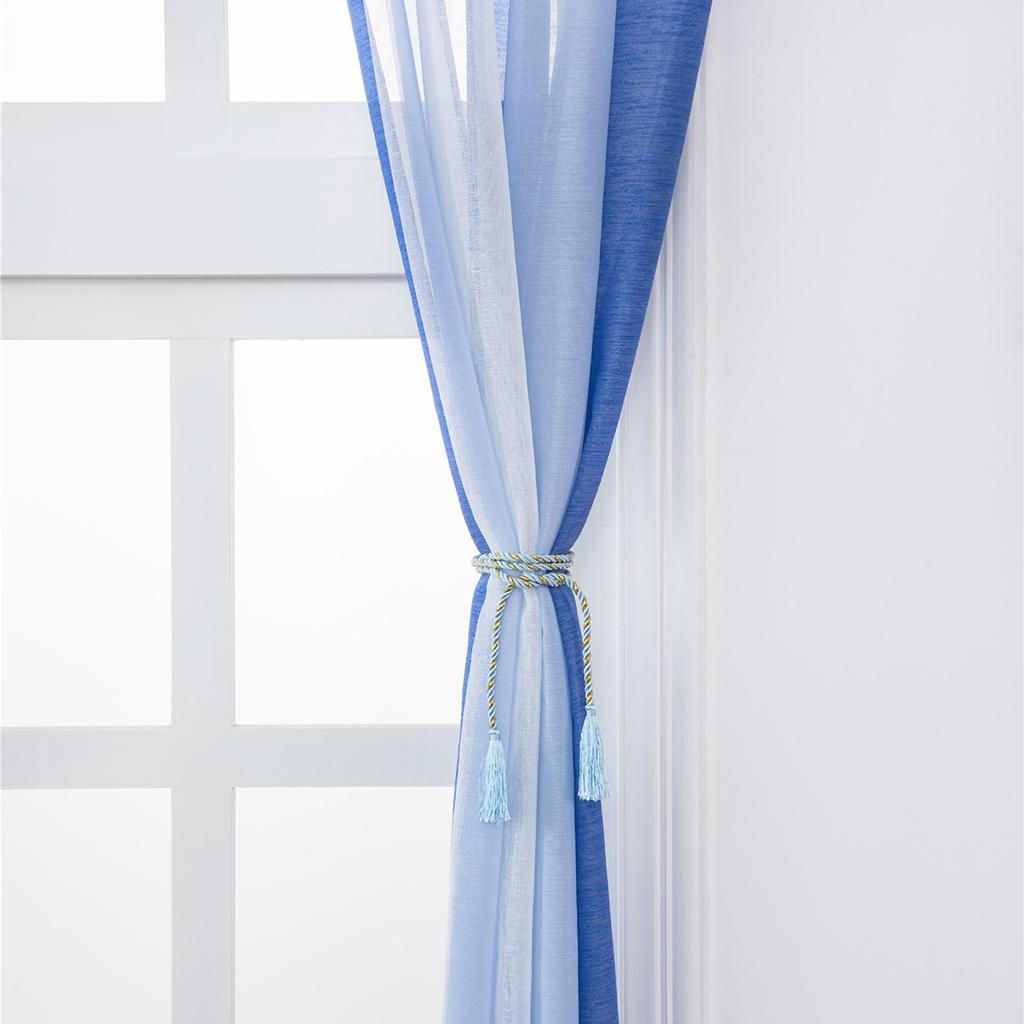 Max Window Sheer Curtains Rod Pocket Faux Linen Voile Curtains 100x200cm Color_5 - Aladdin Shoppers