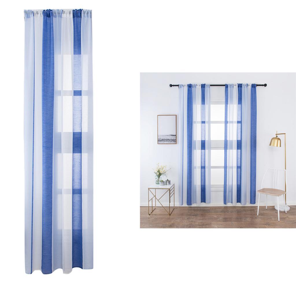 Max Window Sheer Curtains Rod Pocket Faux Linen Voile Curtains 100x200cm Color_5 - Aladdin Shoppers