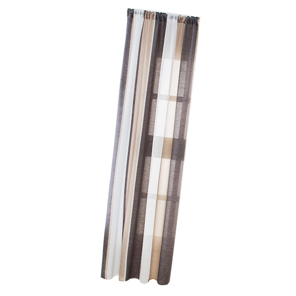 Max Window Sheer Curtains Rod Pocket Faux Linen Voile Curtains 100x200cm Color_6 - Aladdin Shoppers