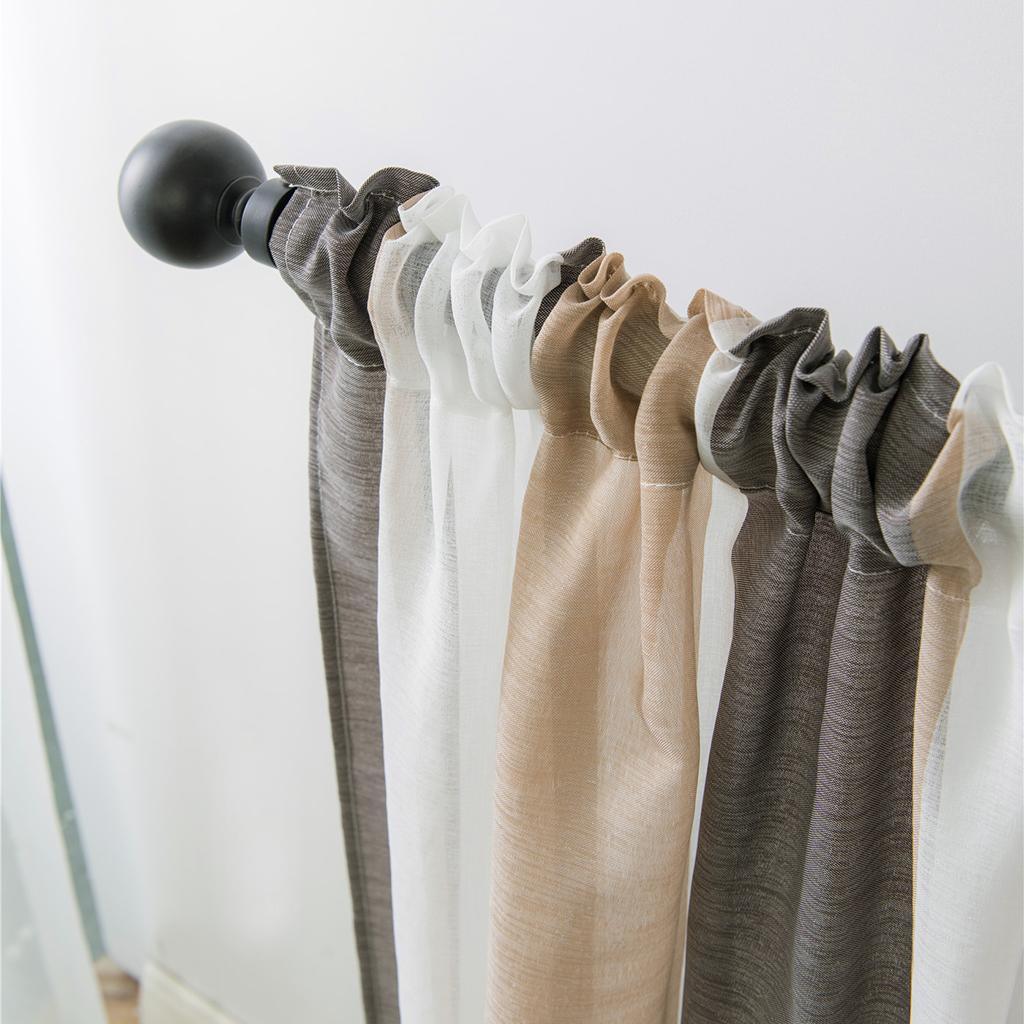 Max Window Sheer Curtains Rod Pocket Faux Linen Voile Curtains 100x200cm Color_6 - Aladdin Shoppers