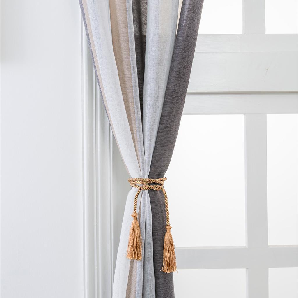 Max Window Sheer Curtains Rod Pocket Faux Linen Voile Curtains 100x200cm Color_6 - Aladdin Shoppers