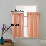 Max Window Voile Sheer Curtain Valance Tiers Pink_74x60cm - Aladdin Shoppers