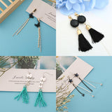 Max Women Chain Tassels Drop Dangle Hook Earrings Stud Copper Alloy Earrings A - Aladdin Shoppers
