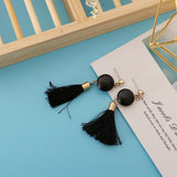 Max Women Chain Tassels Drop Dangle Hook Earrings Stud Copper Alloy Earrings A - Aladdin Shoppers
