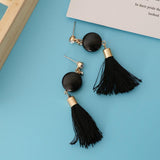 Max Women Chain Tassels Drop Dangle Hook Earrings Stud Copper Alloy Earrings A - Aladdin Shoppers