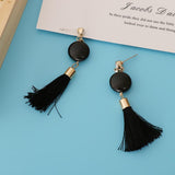 Max Women Chain Tassels Drop Dangle Hook Earrings Stud Copper Alloy Earrings A - Aladdin Shoppers