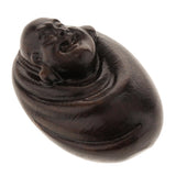 Max Wooden Craft Blessing Accessories Indoor Home Desktop Ornament Smile Buddha - Aladdin Shoppers
