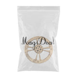 Max Wooden Gear Wall Art Industrial Style Shabby Chic Wall Decor 24cm Gold - Aladdin Shoppers