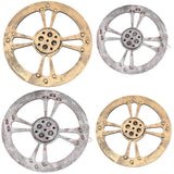Max Wooden Gear Wall Art Industrial Style Shabby Chic Wall Decor 24cm Gold - Aladdin Shoppers