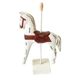 Max Wooden Horses Decor Art Figurines for Home Office Table Decor White - Aladdin Shoppers