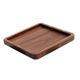 Max Wooden Tea Cup Coaster Coffee Drinks Placemat Black Walnut Square Groove - Aladdin Shoppers