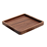 Max Wooden Tea Cup Coaster Coffee Drinks Placemat Black Walnut Square Groove - Aladdin Shoppers