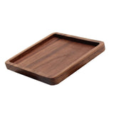 Max Wooden Tea Cup Coaster Coffee Drinks Placemat Black Walnut Square Groove - Aladdin Shoppers