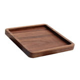 Max Wooden Tea Cup Coaster Coffee Drinks Placemat Black Walnut Square Groove - Aladdin Shoppers