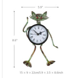 Max Wrought Iron Animal Figurine Clock Retro Decorative Ornament Cat - Aladdin Shoppers