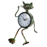 Max Wrought Iron Animal Figurine Clock Retro Decorative Ornament Cat - Aladdin Shoppers