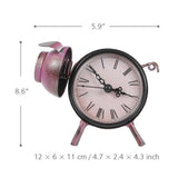 Max Wrought Iron Animal Figurine Clock Retro Decorative Ornament Pig - Aladdin Shoppers
