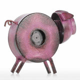 Max Wrought Iron Animal Figurine Clock Retro Decorative Ornament Pig - Aladdin Shoppers